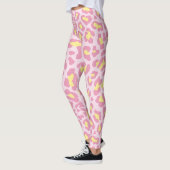 Rosa und gelber Leopard Leggings (Links)