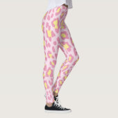 Rosa und gelber Leopard Leggings (Rechts)