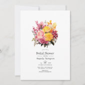 Rosa und gelbes Brautparty Einladung (Vorderseite)