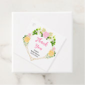 Rosa und gelbes Brautparty Geschenkanhänger (Beispiel)