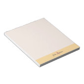 Rosa und Gelbes Monogramm-Notizbuch Notizblock (angewinkelt)