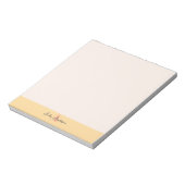 Rosa und Gelbes Monogramm-Notizbuch Notizblock (Rotiert)