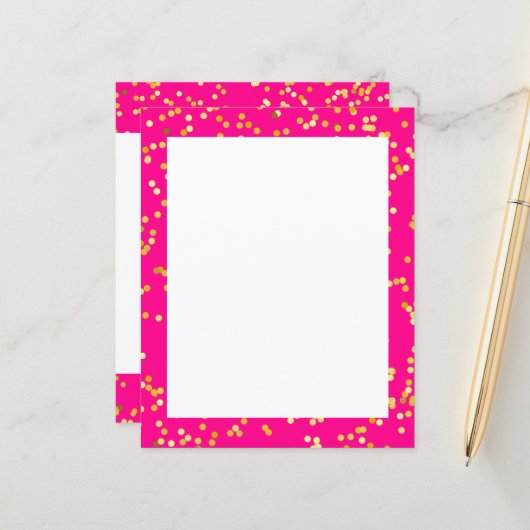 Rosa und gelbes Papier (Vorderseite/Rückseite Beispiel)