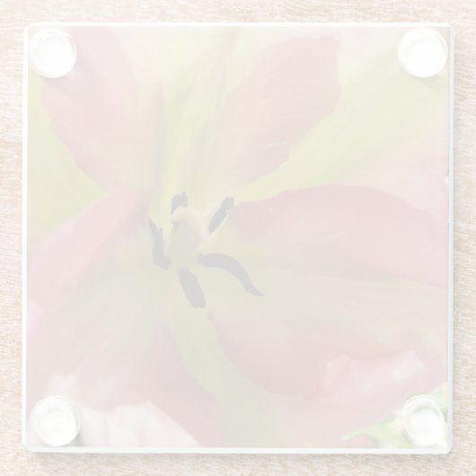 Rosa und Gelbfärbung Glasuntersetzer (Rückseite)