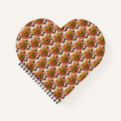 Rosa und Gelbfärbung Herz Notizblock (Vorderseite)