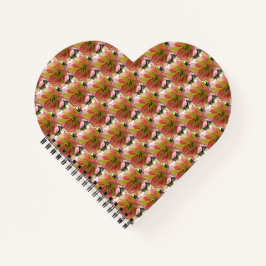 Rosa und Gelbfärbung Herz Notizblock