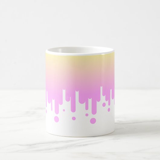 Rosa und Gelbfärbung Kaffeetasse (Mittel)