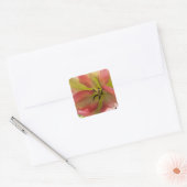 Rosa und Gelbfärbung Quadratischer Aufkleber (Umschlag)