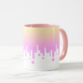 Rosa und Gelbfärbung Tasse (VorderseiteRechts)