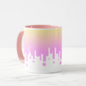 Rosa und Gelbfärbung Tasse (Vorderseite Links)