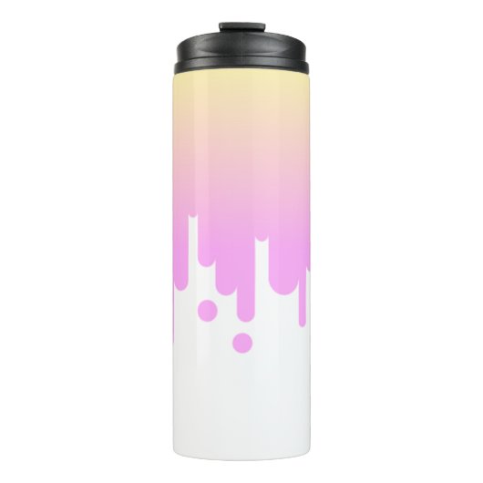 Rosa und Gelbfärbung Thermosbecher (Vorderseite)