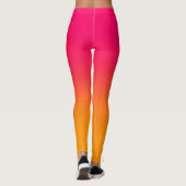 rosa und gelbliche Farbe Leggings (Rückseite)