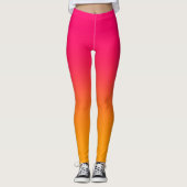 rosa und gelbliche Farbe Leggings (Vorderseite)