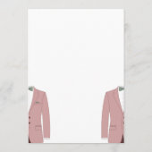 Rosa und gesäumte Hochzeitskarten Menükarte (Rückseite)