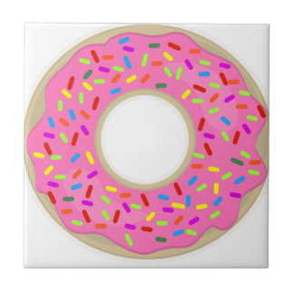 Rosa und geschmackvolle Donut Fliese