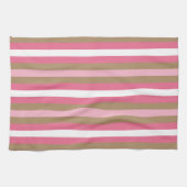 Rosa und gestreiftes Geschirrtuch Browns (Horizontal)