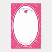 Rosa und glatt post-it klebezettel (Vorderseite)