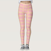 Rosa und glatte Creme Leggings (Vorderseite)