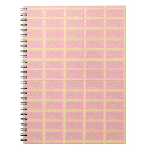 Rosa und glatte Creme Notizblock