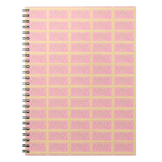 Rosa und glatte Creme Notizblock (Vorderseite)