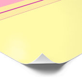 Rosa und glatte Creme Poster (Ecke)