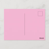Rosa und glatte Creme Postkarte (Rückseite)