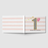 Rosa und Gold 1. Geburtstag Gästebuch (Voll)