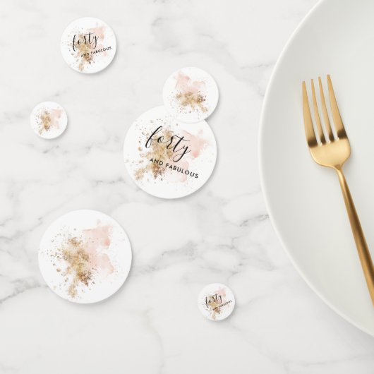 Rosa und Gold 40. Geburtstag Konfetti (Gruppe)