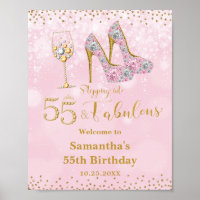 Rosa und Gold 50 Fünf & fabelhafte 55. Geburtstag