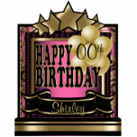Rosa und Gold Abstrakt Happy 00. Geburtstag Freistehende Fotoskulptur<br><div class="desc">Table Topper Cutout. ⭐ Dieses Produkt ist zu 100% benutzerdefinierbar. Grafik und / oder Text kann hinzugefügt, gelöscht, verschoben, verändert, verändert werden, rotiert, etc... 99% meiner Designs in meinem Geschäft sind in Schichten gemacht. Damit können Sie die Größe und den Text der Grafik und des Textes so anpassen, dass sie...</div>