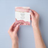 Rosa und Gold Achat Hochzeit Flyer (Gruppe)