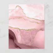 Rosa und Gold Achat Hochzeit Flyer (Hinten)