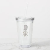 Rosa und Gold Acryltrinkbecher (Rückseite)