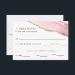 Rosa und Gold Agate Bat Mitzvah Replik Card RSVP Karte<br><div class="desc">Dieses moderne Design besticht durch eine wunderschöne,  glitzernde,  rosafarbene Grenze und Ihren eigenen Text. Ändern Sie den Text mithilfe des Vorlagenformulars nach Bedarf. Die erweiterten Editiermenüs,  auf die Sie durch die Option "Weitere Anpassung" zugreifen können,  ermöglichen Ihnen,  die Schriftart,  Farben und Layout zu ändern.</div>