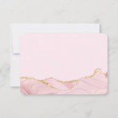 Rosa und Gold Agate Wedding RSVP (Rückseite)