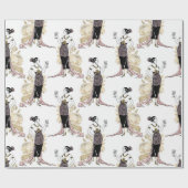 Rosa und Gold Art Deco Geschenkpapier (Flach)