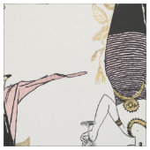 Rosa und Gold Art Deco Stoff (Muster)