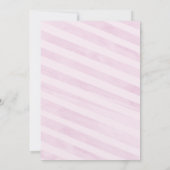 Rosa und Gold Baby Dusche Einladung (Rückseite)