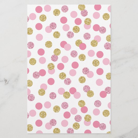 Rosa und Gold Baby Dusche Preis Richtige Spielkart (Rückseite)