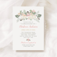 Rosa und Gold Blumen Boho Mädchen Baby Shower