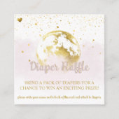 Rosa und Gold Celestial Winddusche Windelwanne Begleitkarte (Vorderseite)