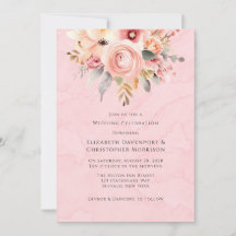 Rosa und Gold Chic Florals Hochzeit