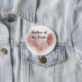 Rosa und Gold Cloud Herz Mutter der Bride Button (Beispiel)