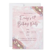 Rosa und Gold Confetti Geburtstagsparty