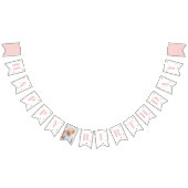 Rosa und Gold Confetti Happy Birthday Wimpelkette (Alle)