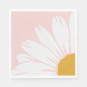 Rosa und Gold Daisy Lunch Napkins Serviette (Vorderseite)