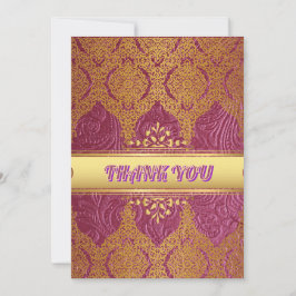 Rosa und Gold Danke für Ihre Hochzeit Einladung