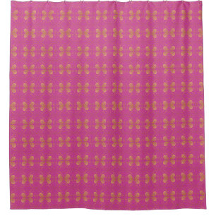 Rosa und Gold-Design Duschvorhang
