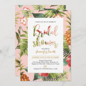 Rosa und Gold | Einladung zur Brautdusche (Vorne/Hinten)