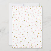 Rosa und Gold - Einladungen zum zweiten Geburtstag (Rückseite)